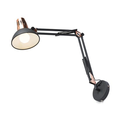 RENDL ANTE nástenná čierna meď 230V LED E27 15W