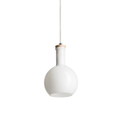 RENDL PULIRE RD závesná opálové sklo/drevo/chróm 230V LED E14 6W