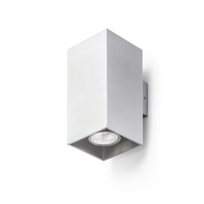 RENDL AGATE II nástenná česaný hliník 230V LED GU10 2x7W