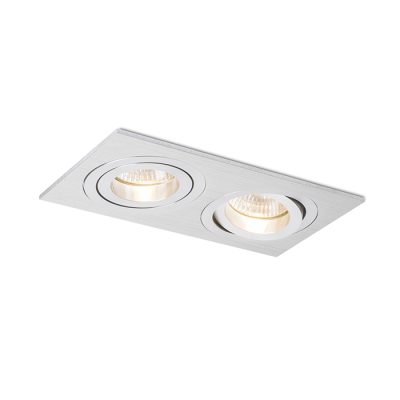 RENDL PASADENA GU10 SQ II zápustná česaný hliník 230V LED GU10 2x7W