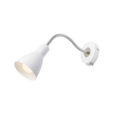 RENDL KAYA nástenná biela matný nikel 230V LED E27 15W