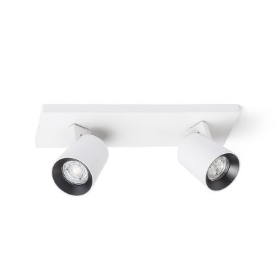 RENDL KENNY II prisadená biela/čierna 230V LED GU10 2x8W