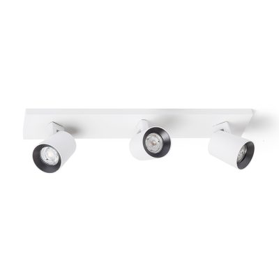 RENDL KENNY III prisadená biela/čierna 230V LED GU10 3x8W