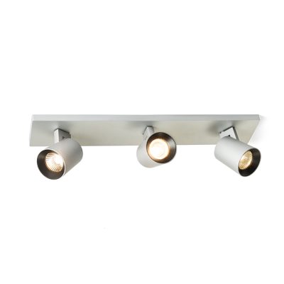 RENDL KENNY III prisadená česaný hliník/čierna 230V LED GU10 3x8W
