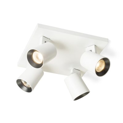 RENDL KENNY IV stropná biela/čierna 230V LED GU10 4x8W