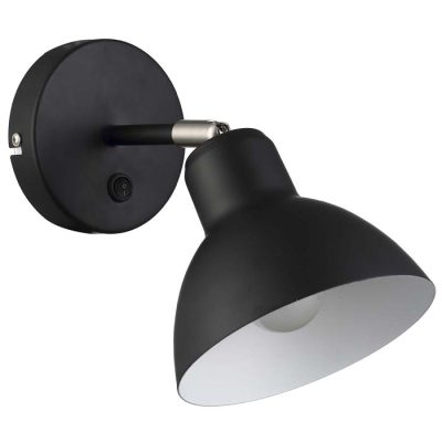 RENDL BAROQUE nástenná čierna chróm 230V LED E27 11W