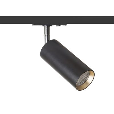 RENDL MAVRO na jednookr. lištu čierna/zlatá 230V LED 12W 38° 3000K