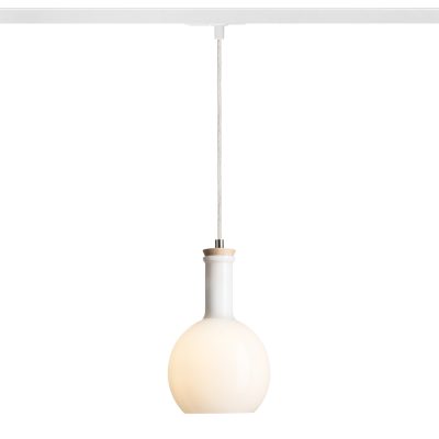RENDL PULIRE RD na jednookr. lištu opálové sklo/drevo 230V LED E14 6W