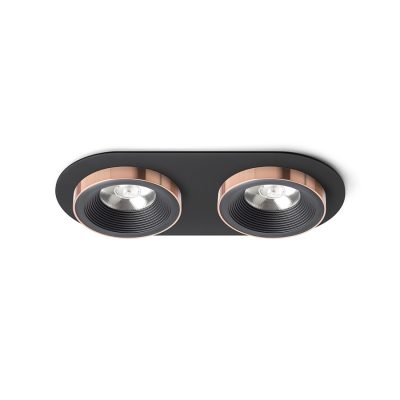 RENDL SHARM R II zápustná čierna/čierna meď 230V LED 2x10W 24° 3000K