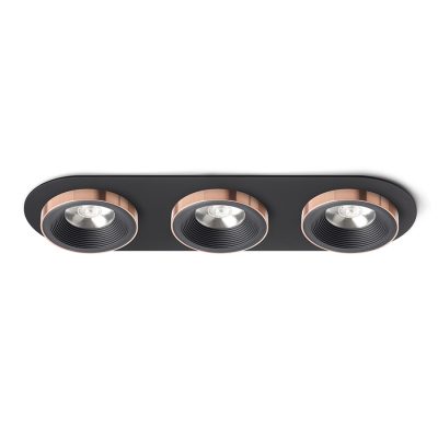 RENDL SHARM R III zápustná čierna/čierna meď 230V LED 3x10W 24° 3000K