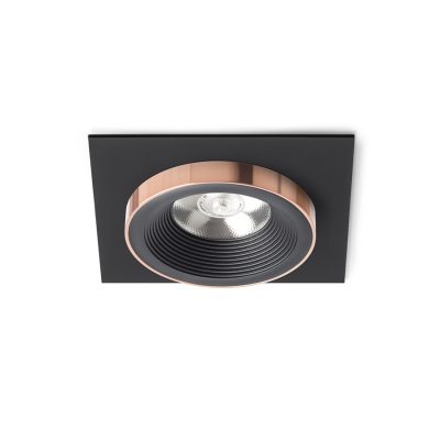 RENDL SHARM SQ I zápustná čierna/čierna meď 230V LED 10W 24° 3000K