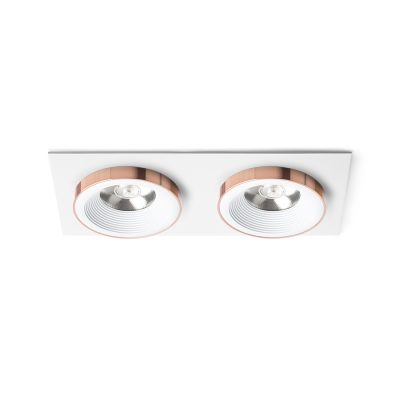 RENDL SHARM SQ II zápustná biela meď 230V LED 2x10W 24° 3000K