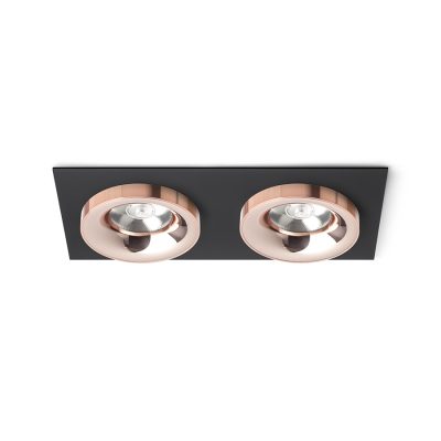 RENDL SHARM SQ II zápustná čierna meď/meď 230V LED 2x10W 24° 3000K