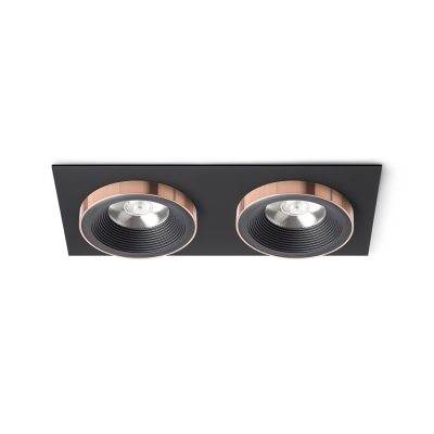 RENDL SHARM SQ II zápustná čierna/čierna meď 230V LED 2x10W 24° 3000K
