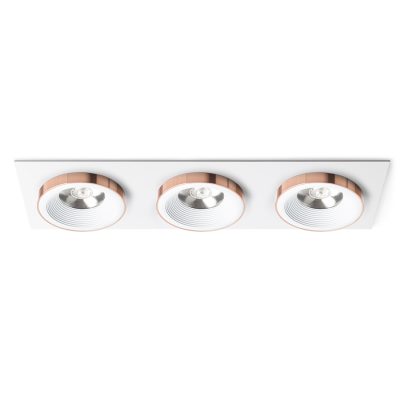 RENDL SHARM SQ III zápustná biela meď 230V LED 3x10W 24° 3000K