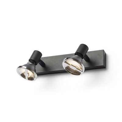 RENDL TRICA II nástenná čierna 230V GU10 2x25W
