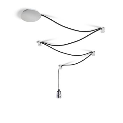 RENDL SPIDER I závesná súprava čierna chróm 230V LED E27 15W