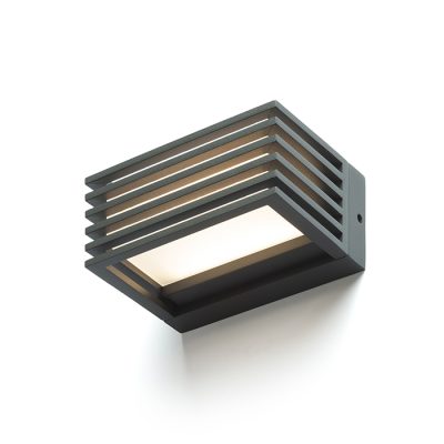 RENDL CLAIRE 14 nástenná antracitová mliečny akrylát 230V LED 6W IP54 3000K