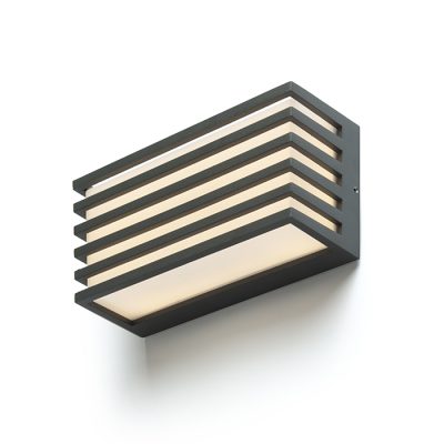 RENDL CLAIRE 21 nástenná antracitová mliečny akrylát 230V LED 9W IP54 3000K