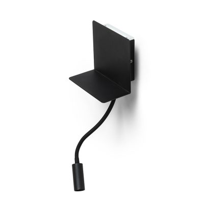 RENDL ROSTAM nástenná s USB čierna 230V LED 2x3W 3000K