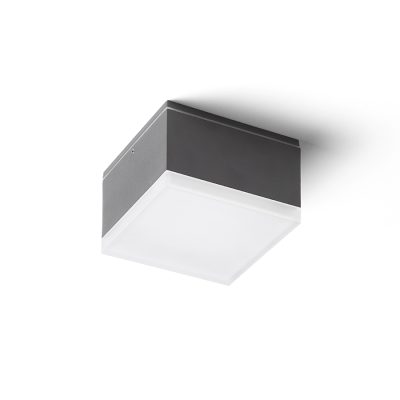 RENDL ORIN SQ stropná antracitová satinovaný akrylát 230V LED 10W IP54 3000K