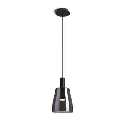 RENDL BELLINI M LED závesná čierna dymové sklo 230V LED 5W 30° 3000K