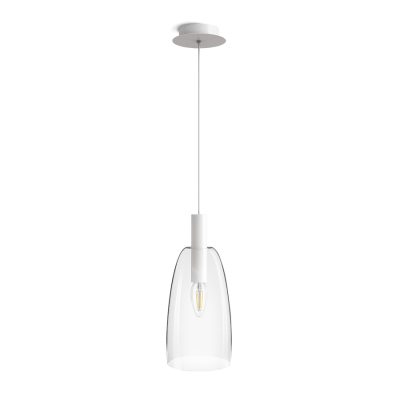 RENDL BELLINI L E14 závesná biela číre sklo 230V LED E14 15W
