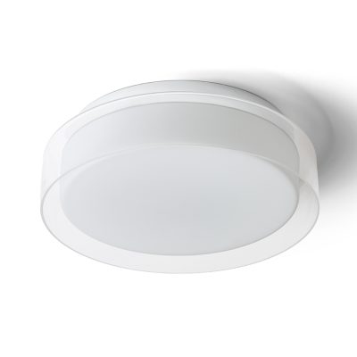 RENDL VENICE LED 30 stropná číre sklo/opálové sklo/chróm 230V LED 12W IP44 3000K