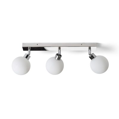 RENDL BOLLY III prisadená opálové sklo/chróm 230V LED G9 3x3W IP44
