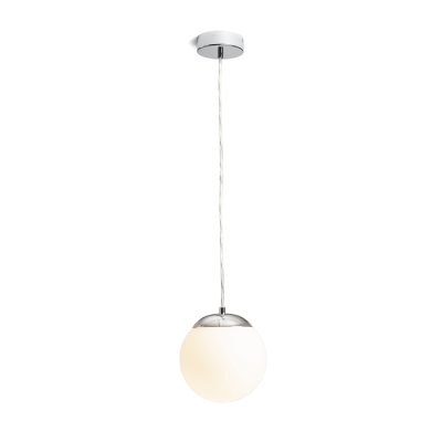 RENDL BOLLY 17 závesná opálové sklo/chróm 230V LED E27 11W IP44