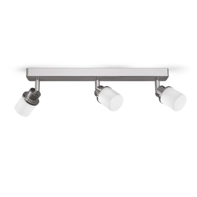RENDL LINN III prisadená opálové sklo/chróm 230V LED G9 3x3W IP44