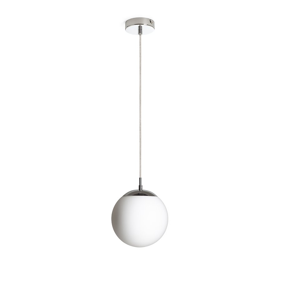 RENDL LUNA 20 závesná opálové sklo/chróm 230V LED E27 11W – obrázok 1