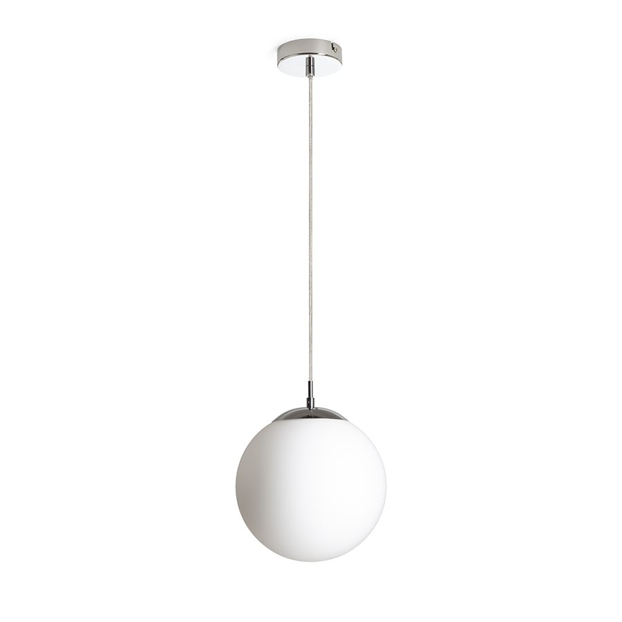 RENDL LUNA 25 závesná opálové sklo/chróm 230V LED E27 15W – obrázok 1