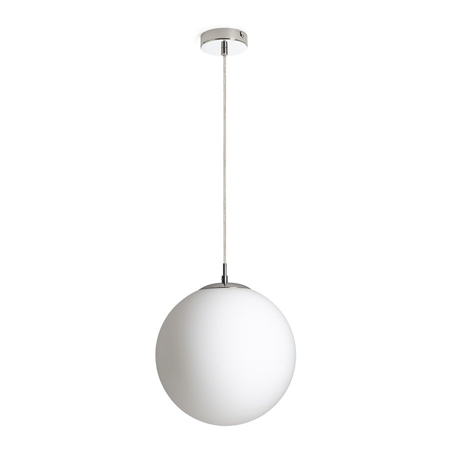 RENDL LUNA 30 závesná opálové sklo/chróm 230V LED E27 15W – obrázok 1