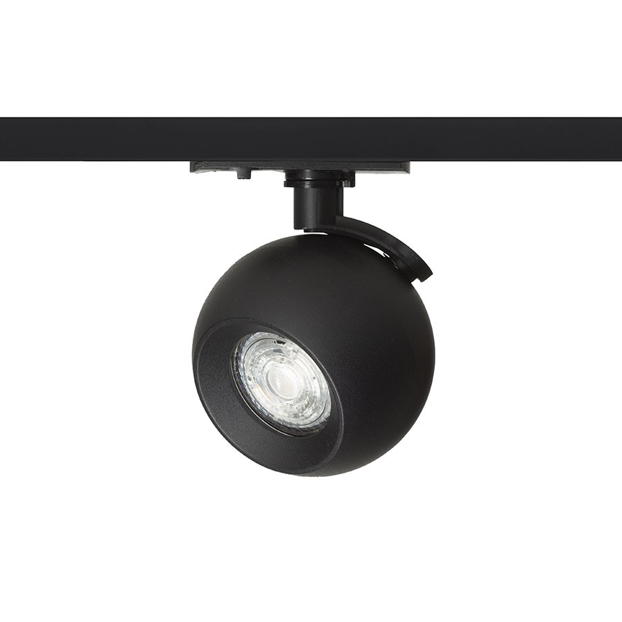 RENDL SIENA na jednookr. lištu čierna 230V LED GU10 9W – obrázok 1