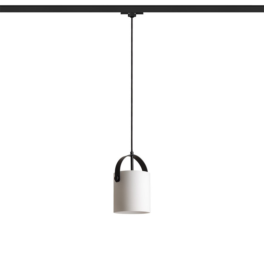 RENDL JULIETTA 16 na trojokruh. lištu opálové sklo/čierna 230V LED E27 15W – obrázok 1