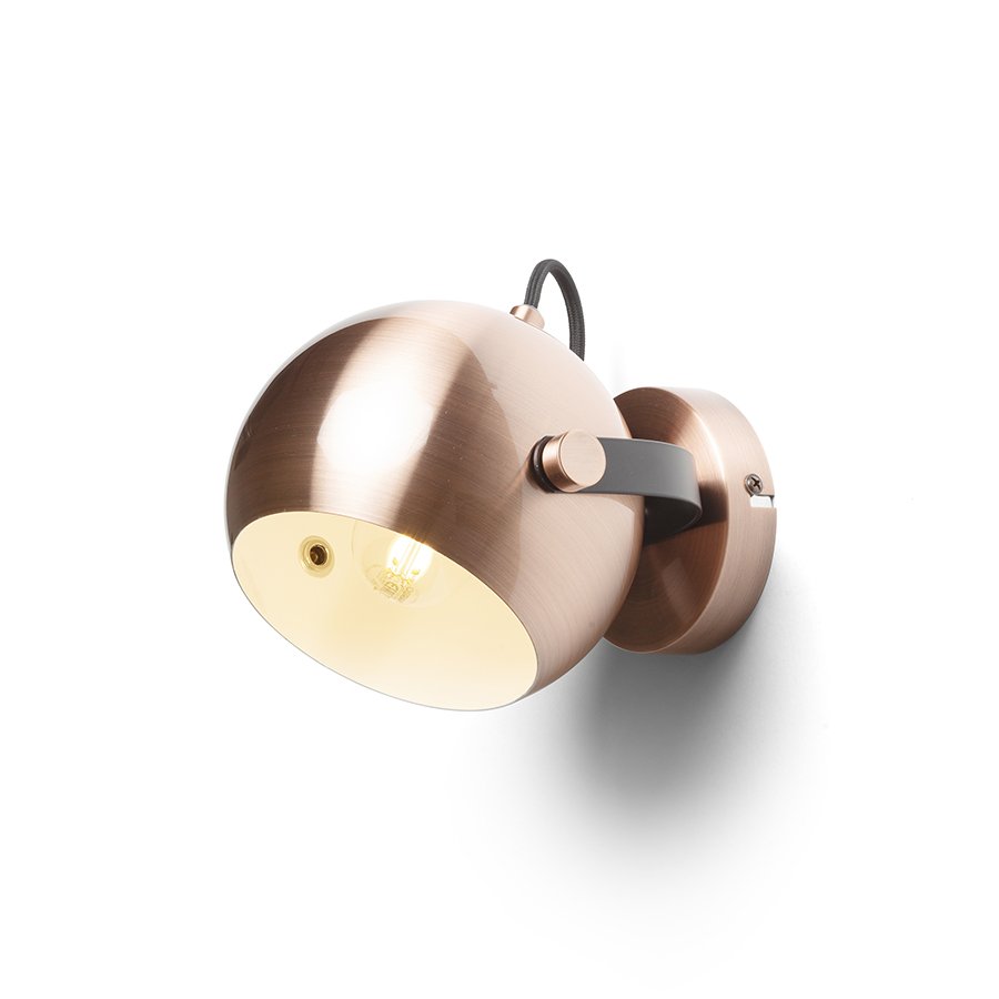 RENDL AGNETA prisadená česaná meď/čierna 230V LED E27 11W – obrázok 1