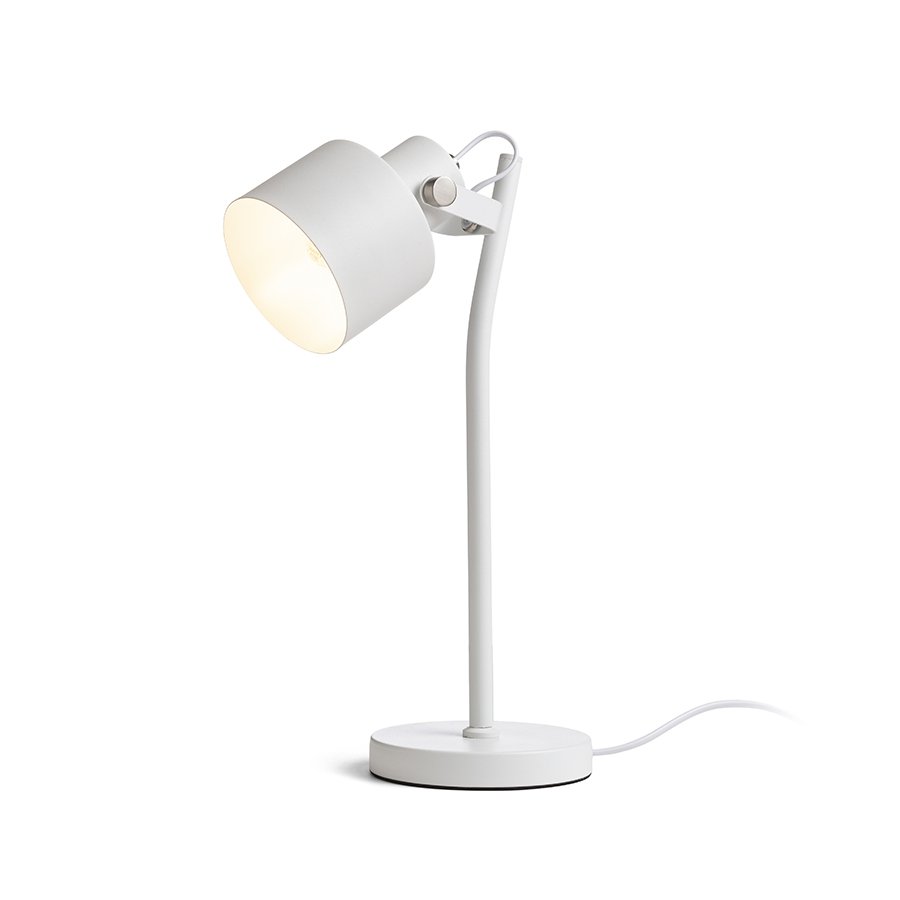 RENDL CELEIA STOLNÁ matná biela matný nikel 230V LED E27 11W – obrázok 1