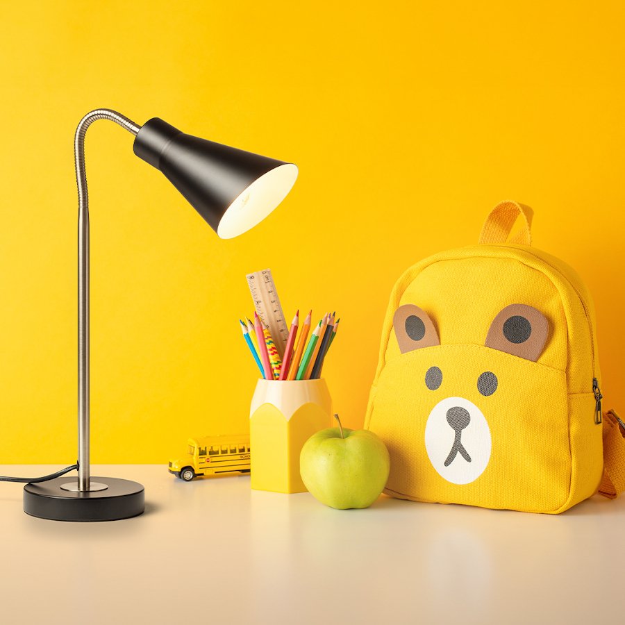 RENDL ANIKA STOLNÁ matná čierna matný nikel 230V LED E27 15W – obrázok 1
