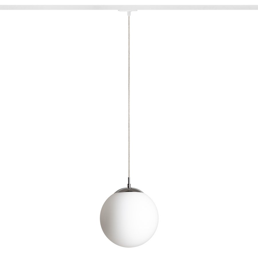 RENDL LUNA 25 na jednookr. lištu opálové sklo/chróm 230V LED E27 15W – obrázok 1