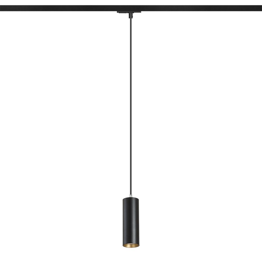RENDL MAVRO na jednookr. lištu závesná čierna/zlatá 230V LED 12W 38° 3000K – obrázok 1