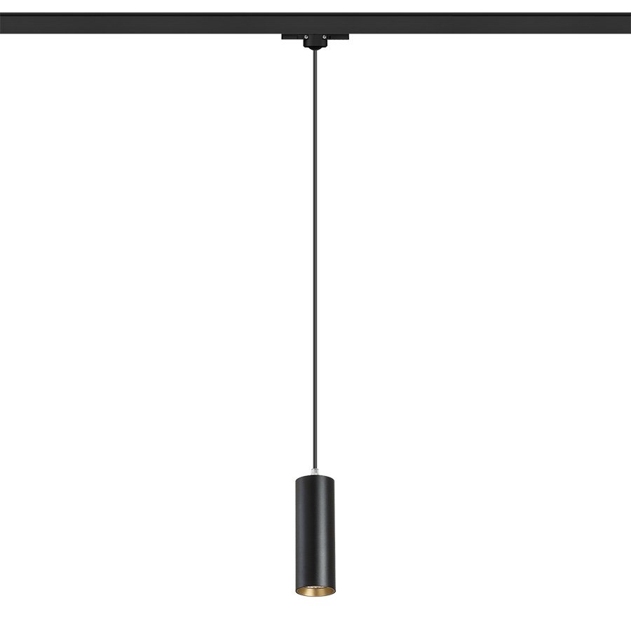 RENDL MAVRO na trojokruh. lištu závesná čierna/zlatá 230V LED 12W 38° 3000K – obrázok 1