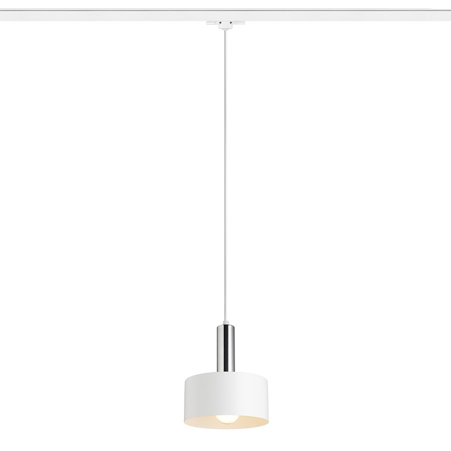 RENDL GIULIA 20 na trojokruh. lištu biela chróm 230V LED E27 15W – obrázok 1