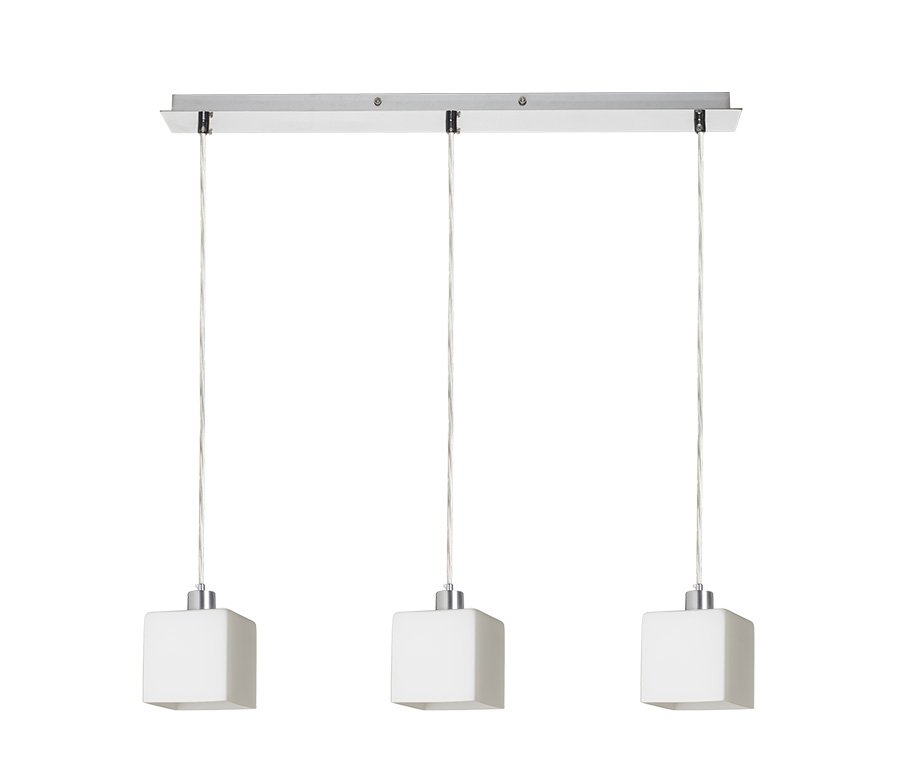 RENDL DADOS III 60 závesná opálové sklo/chróm 230V LED E27 3x11W – obrázok 1