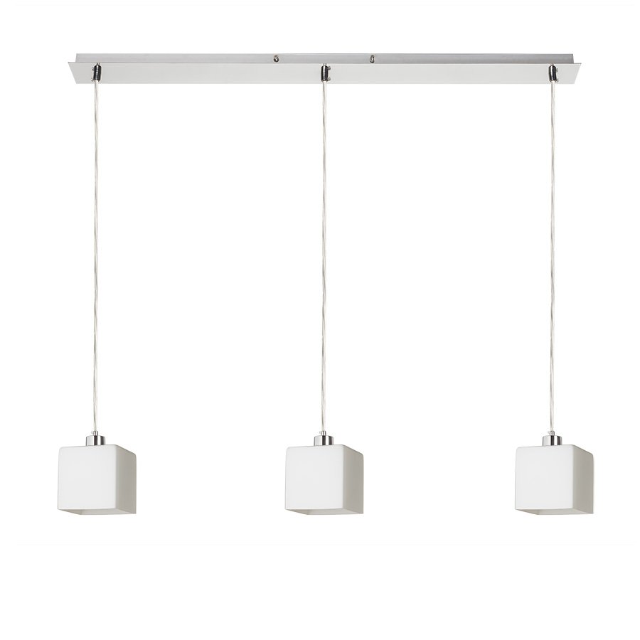 RENDL DADOS III 80 závesná opálové sklo/matný nikel 230V LED E27 3x11W – obrázok 1