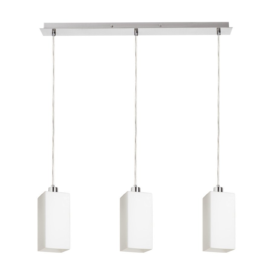RENDL LIZ III 60 závesná opálové sklo/matný nikel 230V LED E27 3x15W – obrázok 1