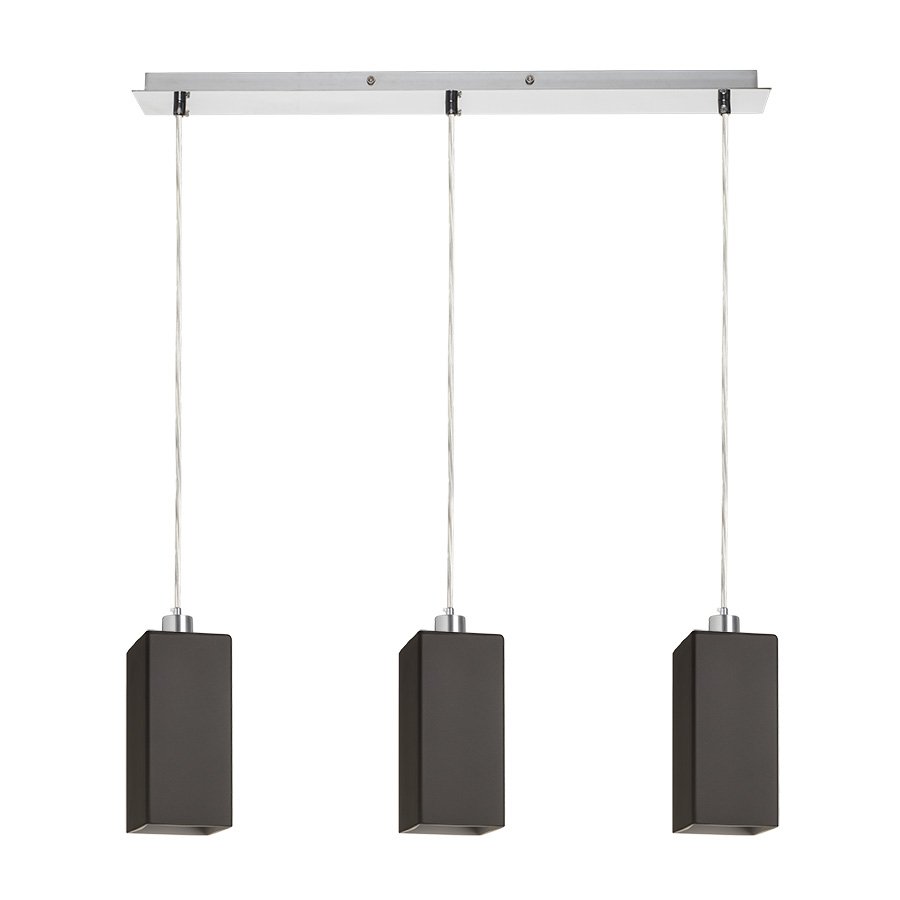 RENDL LIZ III 60 závesná čierna sklo/chróm 230V LED E27 3x15W – obrázok 1