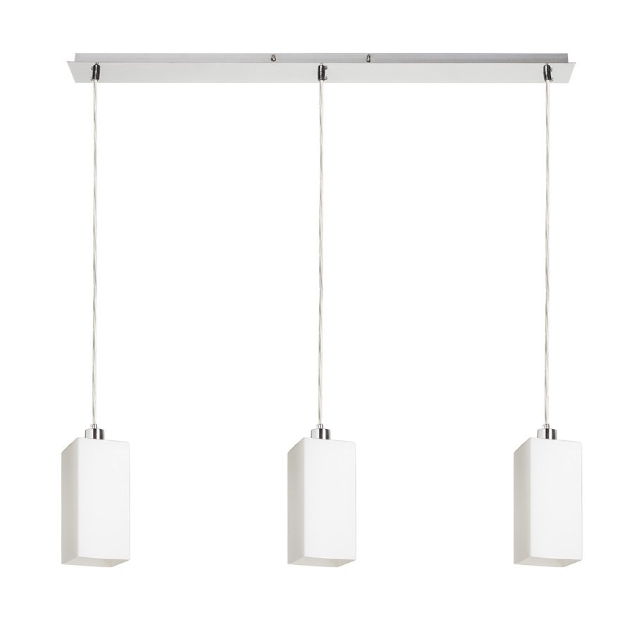 RENDL LIZ III 80 závesná opálové sklo/matný nikel 230V LED E27 3x15W – obrázok 1