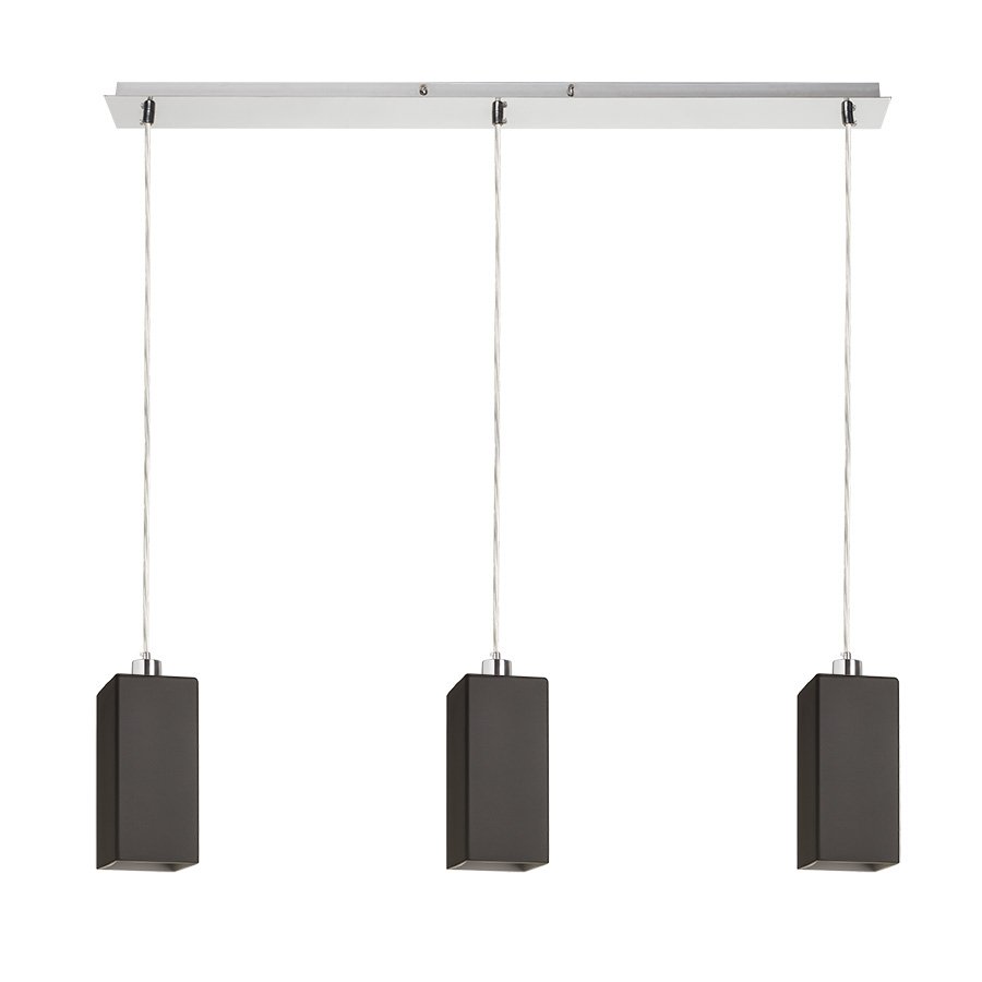 RENDL LIZ III 80 závesná čierna sklo/matný nikel 230V LED E27 3x15W – obrázok 1
