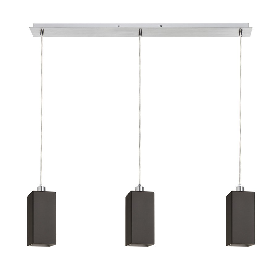RENDL LIZ III 80 závesná čierna sklo/chróm 230V LED E27 3x15W – obrázok 1